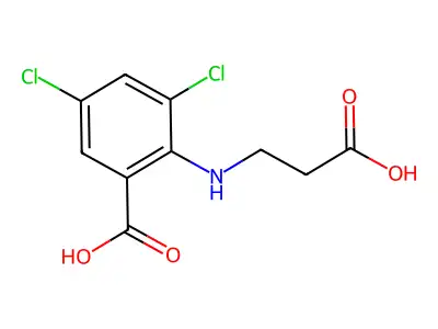 Benzoic acid, 2-[(2-carboxyethyl)amino]-3,5-dichloro- structure