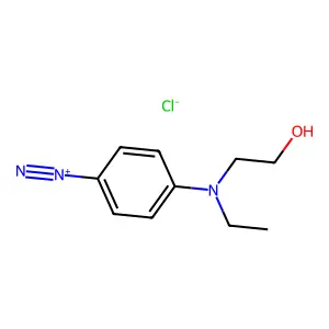 Benzenediazonium, 4-[ethyl(2-hydroxyethyl)amino]-, chloride (1:1) structure