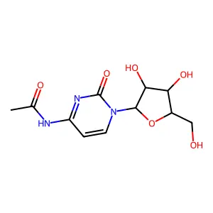 Acetamide, N-(1-beta-D-arabinofuranosyl-1,2-dihydro-2-oxo-4-pyrimidinyl)- structure
