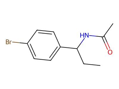 N-[1-(4-Bromophenyl)propyl]acetamide structure