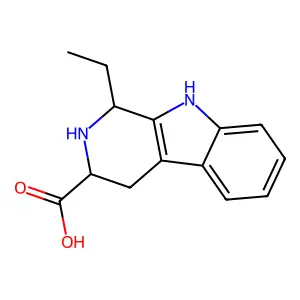 (1S,3S)-1-ethyl-2,3,4,9-tetrahydro-1H-pyrido[3,4-b]indole-3-carboxylic acid structure