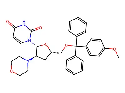 2'-Morph-5'(4MeOTrityl)ddU structure