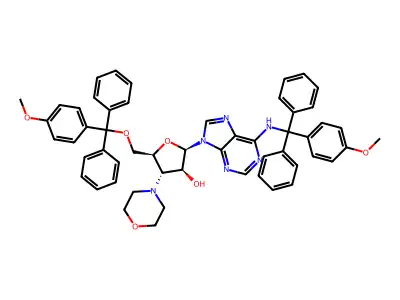 3'Morph-5',N6(4MeOTrityl)dA structure