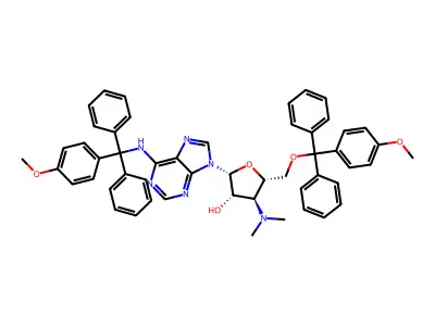 3'DiMeNH-5',N6(4MeOTrityl)dA structure