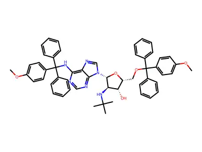 2'tBuNH-5',N6(4MeOTrityl)dA structure