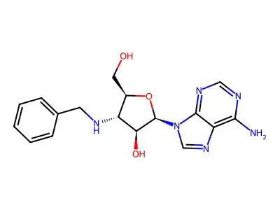 3'-Benzylamino-3'-deoxyadenosine structure