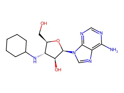 9H-Purin-6-amine, 9-(3-(cyclohexylamino)-3-deoxy-beta-D-arabinofuranosyl)- structure