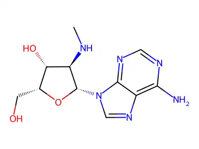 2'-Methylamino-2'-deoxyadenosine structure