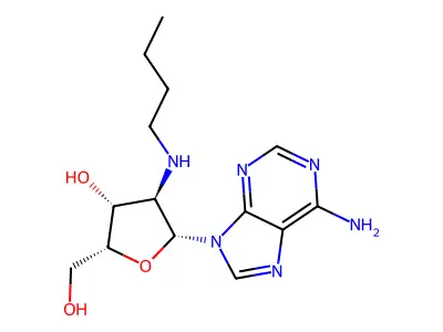 2'-n-Butylamino-2'-deoxyadenosine structure