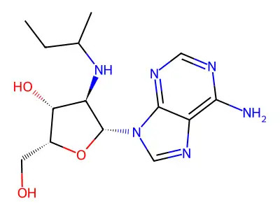 2'-(2-Butylamino)-2'-deoxyadenosine structure