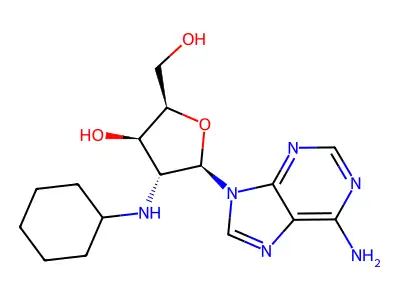9H-Purin-6-amine, 9-(2-(cyclohexylamino)-2-deoxy-beta-D-xylofuranosyl)- structure
