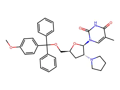 2'Pyrrol-5'(4MeOTrityl)dT structure