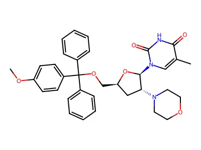 2'Morph-5'(4MeOTrityl)dT structure