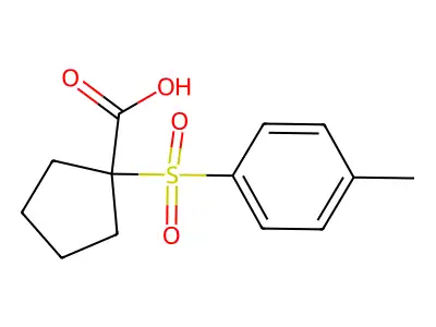 1-(4-Methylbenzenesulfonyl)cyclopentane-1-carboxylic acid structure