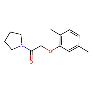 Pyrrolidine, 1-((2,5-dimethylphenoxy)acetyl)- structure