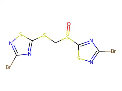 3-Bromo-5-[(3-bromo-1,2,4-thiadiazol-5-ylthio)methylsulfinyl]-1,2,4-thiadiazole structure