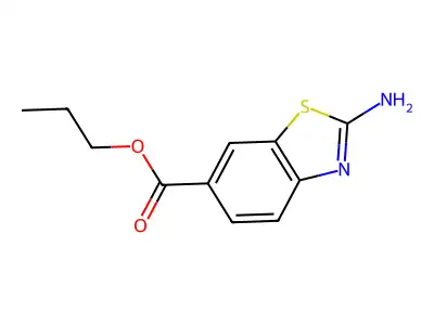 Propyl 2-amino-1,3-benzothiazole-6-carboxylate structure