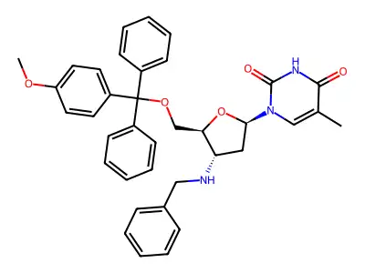 3'BzNH2-5'(4MeOTrityl)dT structure
