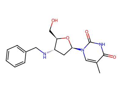 Thymidine, 3'-deoxy-3'-((phenylmethyl)amino)- structure