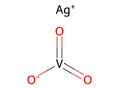 Silver vanadium oxide (AgVO3) structure