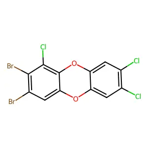 2,3-Dibromo-1,7,8-trichlorodibenzo-p-dioxin structure