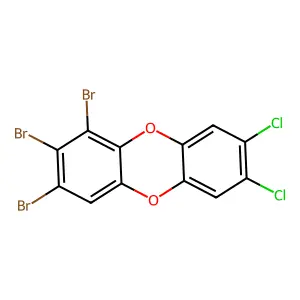 1,2,3-Tribromo-7,8-dichlorodibenzo-p-dioxin structure