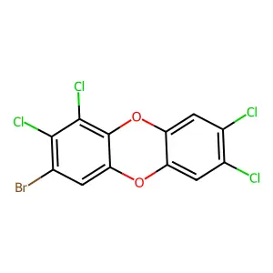Dibenzo(b,e)(1,4)dioxin, 3-bromo-1,2,7,8-tetrachloro- structure