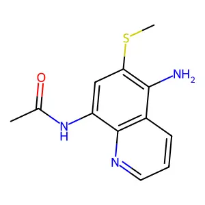 8-Acetamido-5-amino-6-(methylthio)quinoline structure