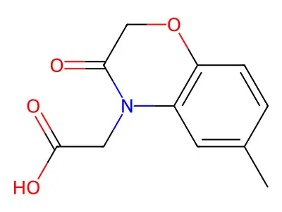 (6-methyl-3-oxo-2,3-dihydro-4H-1,4-benzoxazin-4-yl)acetic acid structure