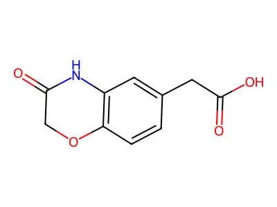 2-(3-oxo-3,4-dihydro-2H-1,4-benzoxazin-6-yl)acetic acid structure