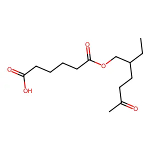 Mono(2-ethyl-5-oxohexyl) adipate structure