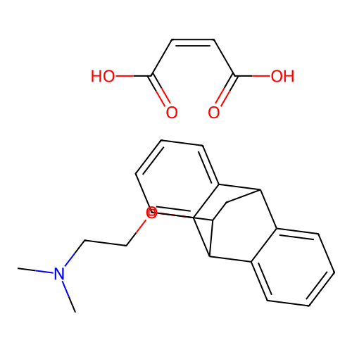 9,10-Ethanoanthracene, 9,10-dihydro-11-(2-(dimethylamino)ethoxy)-, maleate structure