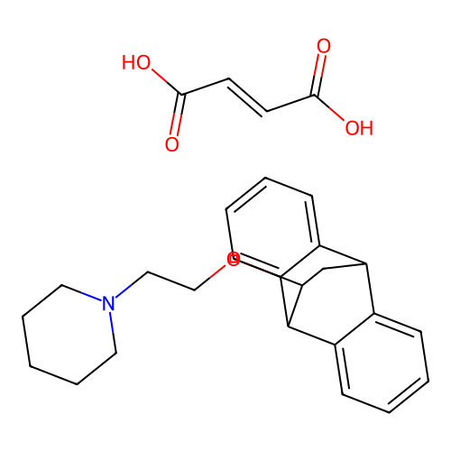 9,10-Ethanoanthracene, 9,10-dihydro-11-(2-piperidinoethoxy)-, fumarate structure