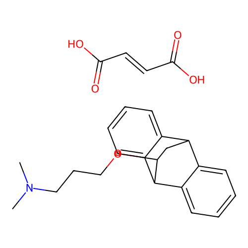 9,10-Ethanoanthracene, 9,10-dihydro-11-(3-(dimethylamino)propoxy)-, fumarate structure