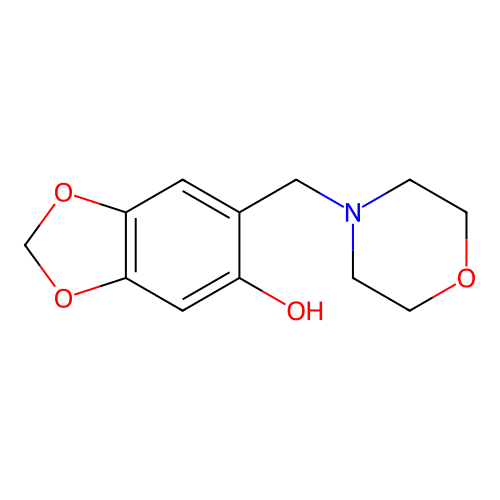 6-(Morpholin-4-ylmethyl)-1,3-benzodioxol-5-ol structure