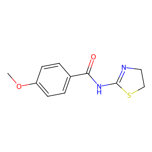 N-(4,5-dihydro-1,3-thiazol-2-yl)-4-methoxybenzamide structure