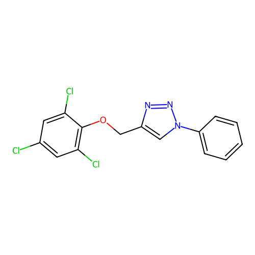 1H-1,2,3-Triazole, 1-phenyl-4-((2,4,6-trichlorophenoxy)methyl)- structure