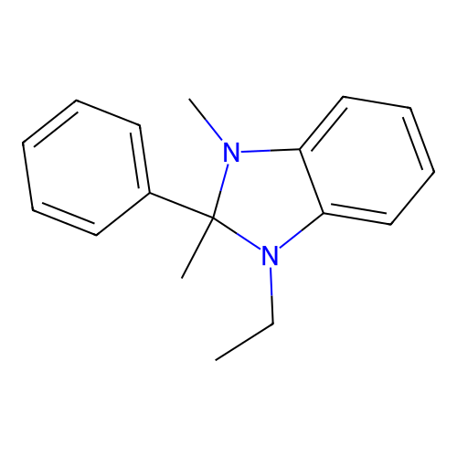 1-Ethyl-2,3-dimethyl-2-phenylbenzimidazole structure
