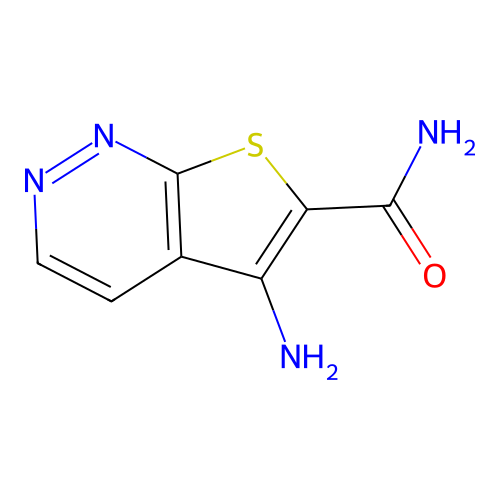 5-Aminothieno[2,3-c]pyridazine-6-carboxamide structure