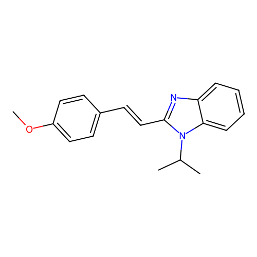 2-[(E)-2-(4-methoxyphenyl)ethenyl]-1-(propan-2-yl)-1H-benzimidazole structure