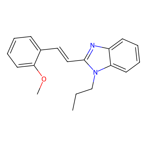2-[(E)-2-(2-methoxyphenyl)ethenyl]-1-propyl-1H-benzimidazole structure
