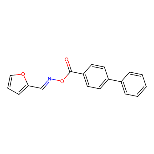 [(E)-furan-2-ylmethylideneamino] 4-phenylbenzoate structure