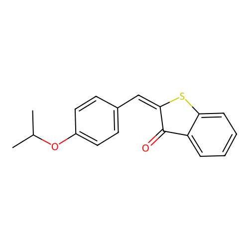2-(4-isopropoxybenzylidene)-1-benzothiophen-3(2H)-one structure
