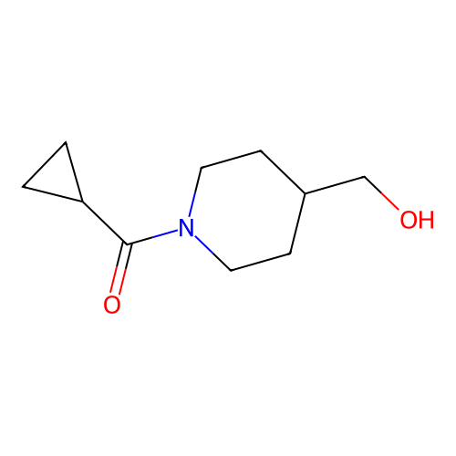 Cyclopropyl-(4-hydroxymethyl-piperidin-1-yl)-methanone structure