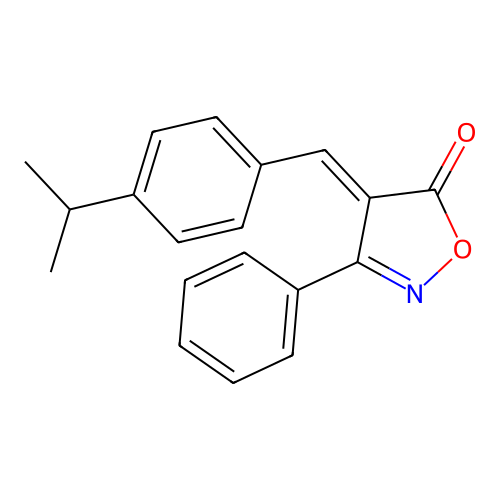 (4E)-3-phenyl-4-[4-(propan-2-yl)benzylidene]-1,2-oxazol-5(4H)-one structure