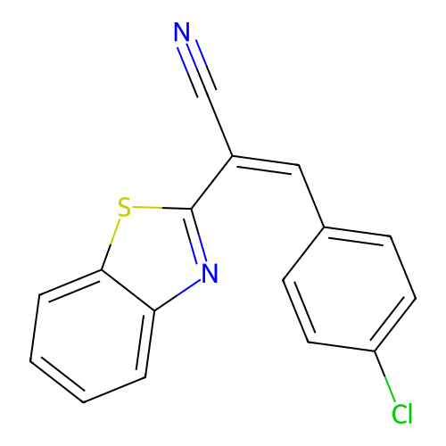 (2Z)-2-(1,3-Benzothiazol-2-YL)-3-(4-chlorophenyl)prop-2-enenitrile structure