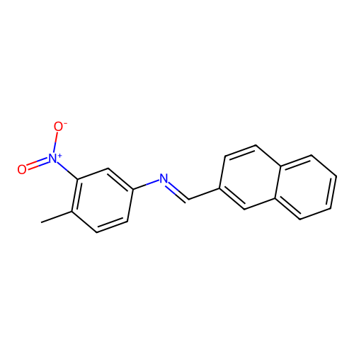 4-methyl-N-[(E)-naphthalen-2-ylmethylidene]-3-nitroaniline structure