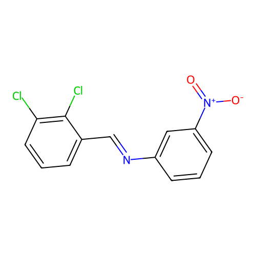 N-[(E)-(2,3-dichlorophenyl)methylidene]-3-nitroaniline structure