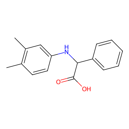 (3,4-Dimethyl-phenylamino)-phenyl-acetic acid structure
