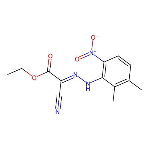 Ethyl cyano({6-nitro-2,3-dimethylphenyl}hydrazono)acetate structure